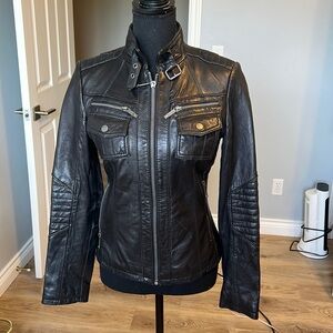 Black leather Michael Kors jacket